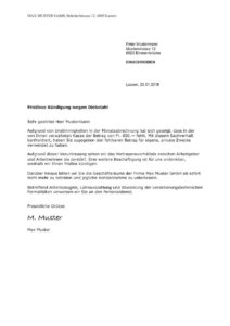 Fristlose Kündigung Vorlage für Arbeitgeber (Schweiz)