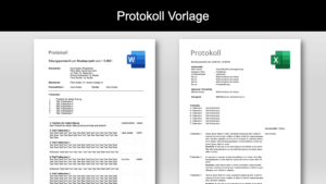 Protokoll Vorlage Word & Excel Header
