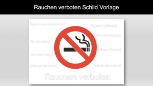 Rauchen verboten Schild Vorlage Header