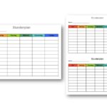 Stundenplan Vorlage (Word & Excel)