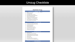 Umzug Checkliste Schweiz