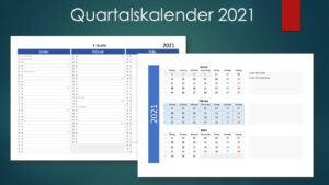 Quartalskalender 2021 Schweiz