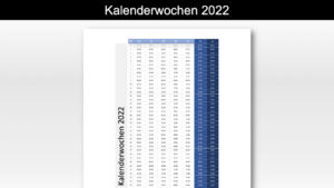 Kalenderwochen 2022 Schweiz Header