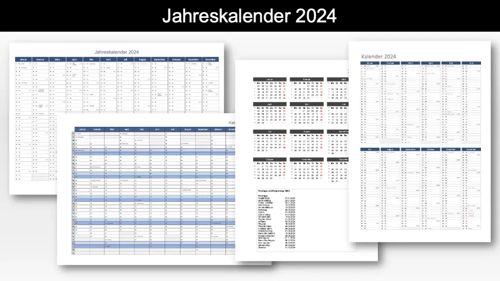 Jahreskalender 2024 Schweiz