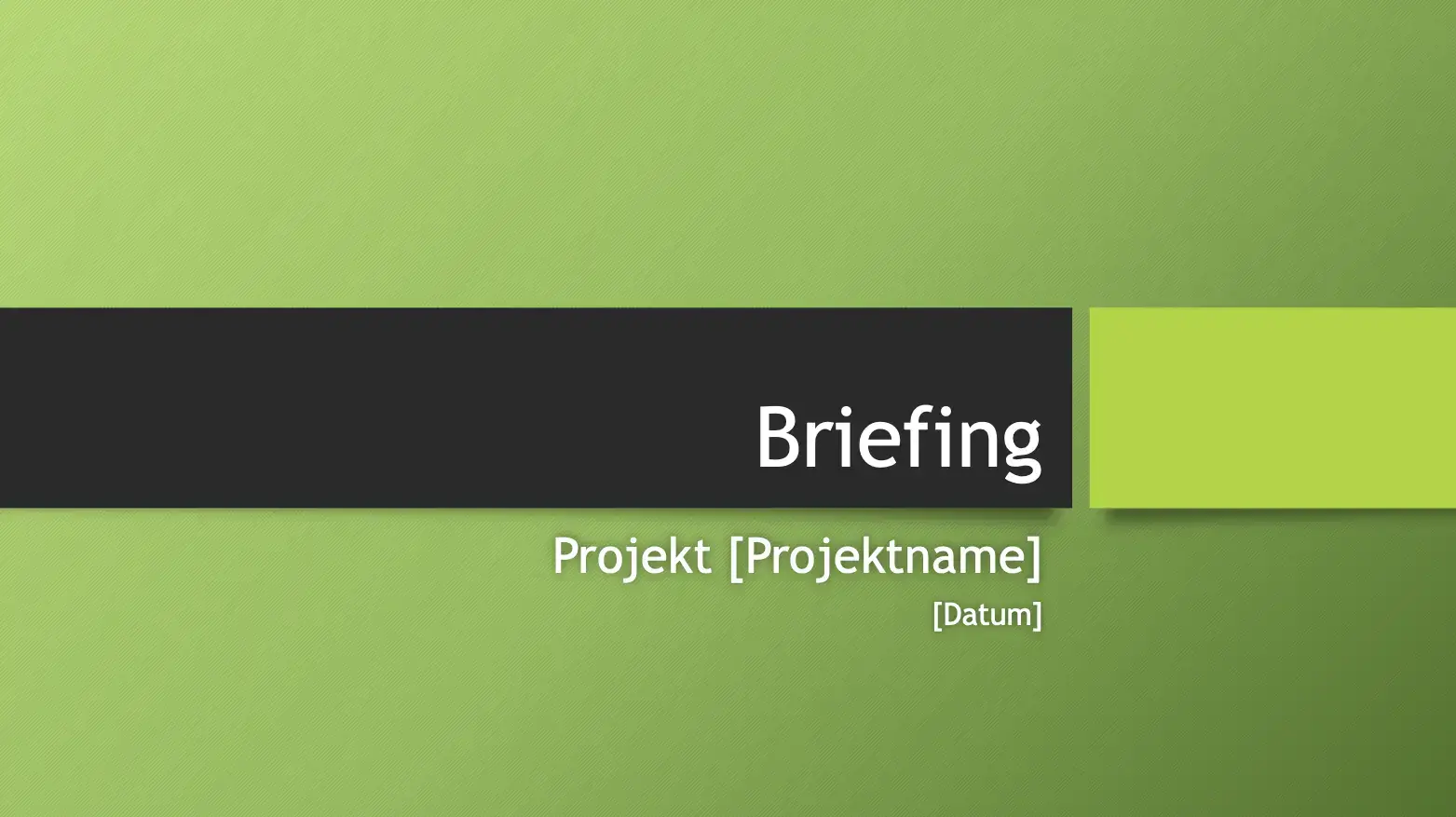 Briefing-Vorlage Powerpoint-Format