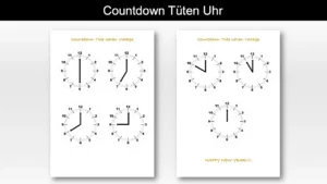 Countdown-Tüten Uhr Vorlage