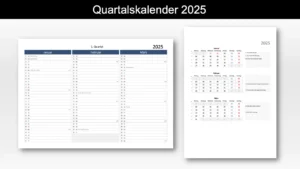 Quartalskalender 2025 Schweiz zum Ausdrucken Headergrafik